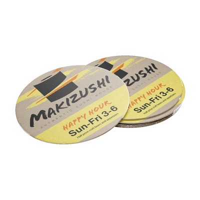 4" dia Circle Paper Coaster (NOT PULPBOARD)