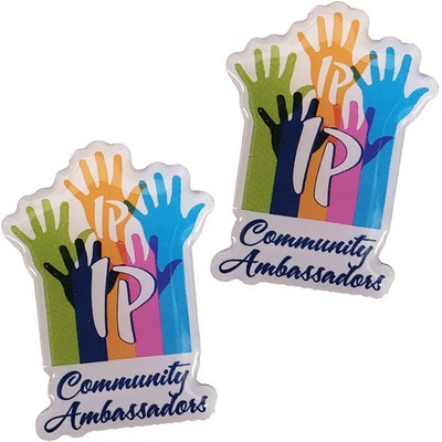 Offset & Screen Printed Lapel Pins - 1 1/2" W x 1 1/2" H